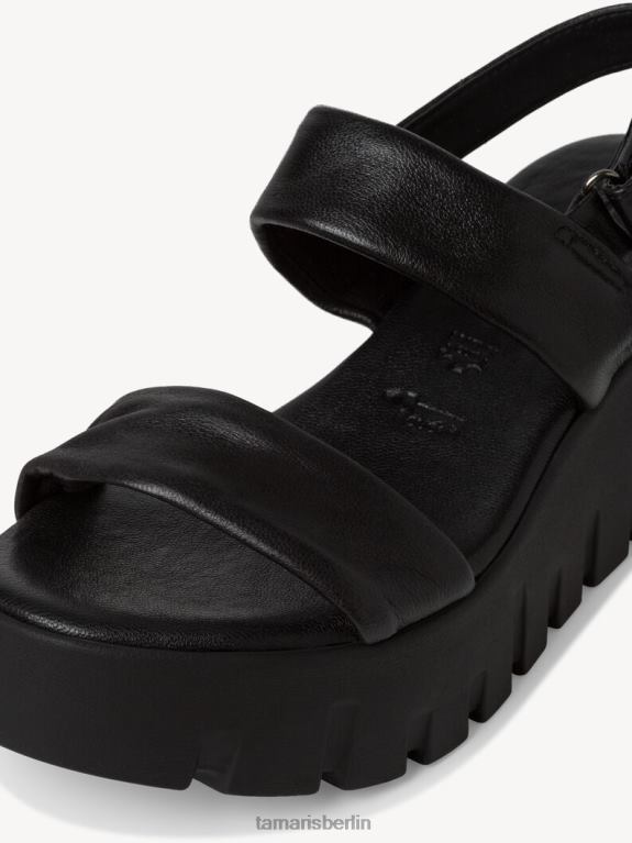 de Tamaris Frauen Sandale aus Leder – Schwarz 0LHV41412 Schuhe
