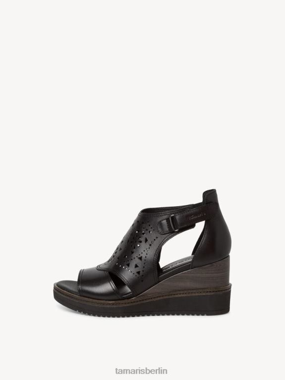 de Tamaris Frauen Sandale aus Leder – Schwarz 0LHV41433 Schuhe