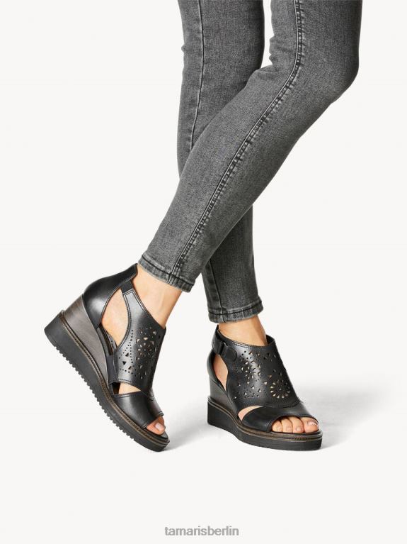 de Tamaris Frauen Sandale aus Leder – Schwarz 0LHV41433 Schuhe