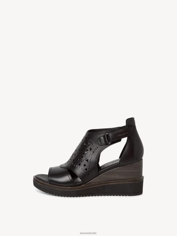 de Tamaris Frauen Sandale aus Leder – Schwarz 0LHV41433 Schuhe
