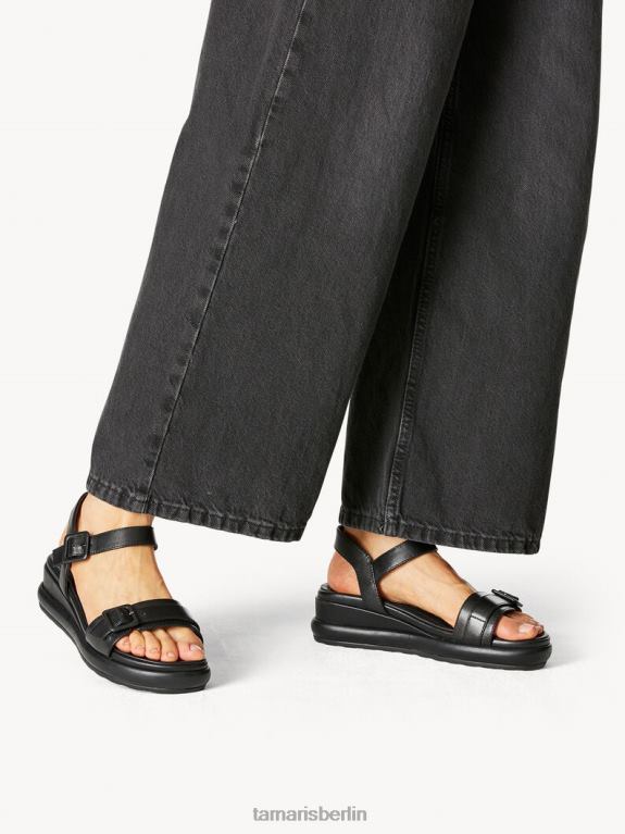 de Tamaris Frauen Sandale aus Leder – Schwarz 0LHV41437 Schuhe