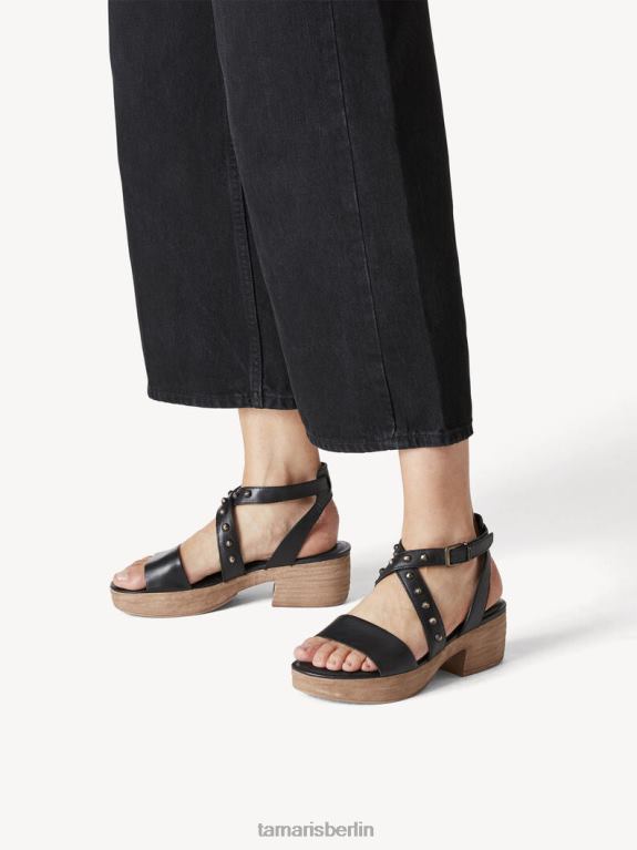 de Tamaris Frauen Sandale aus Leder – Schwarz 0LHV41491 Schuhe