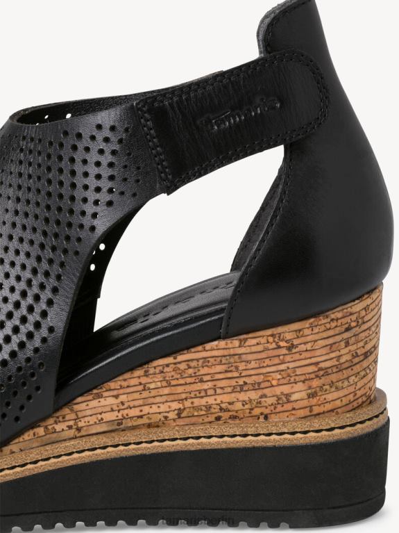 de Tamaris Frauen Sandale aus Leder – Schwarz 0LHV42240 Schuhe