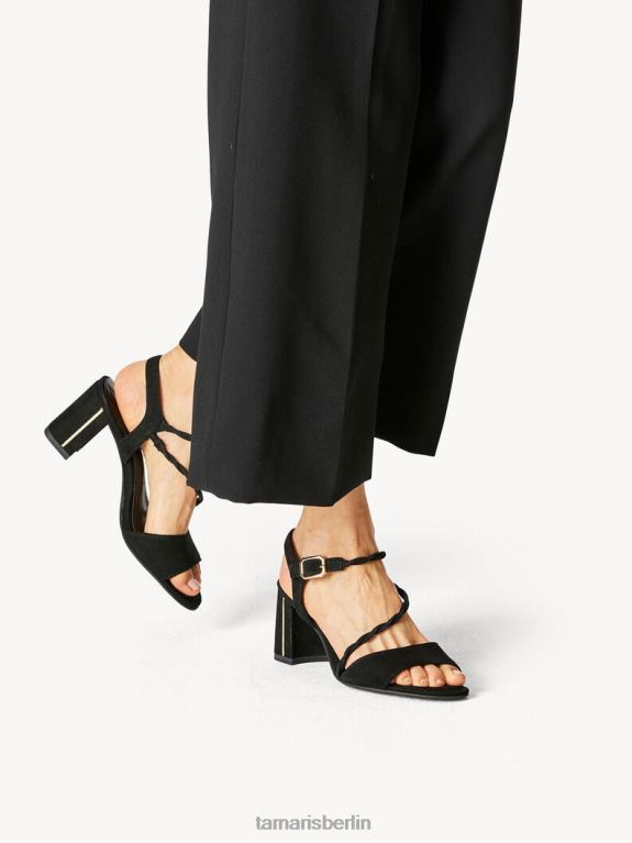 de Tamaris Frauen Sandale aus Leder – Schwarz 0LHV4446 Schuhe