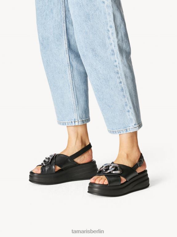 de Tamaris Frauen Sandale aus Leder – Schwarz 0LHV4504 Schuhe