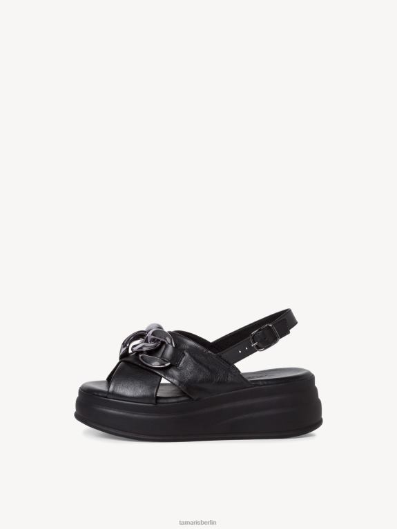 de Tamaris Frauen Sandale aus Leder – Schwarz 0LHV4504 Schuhe