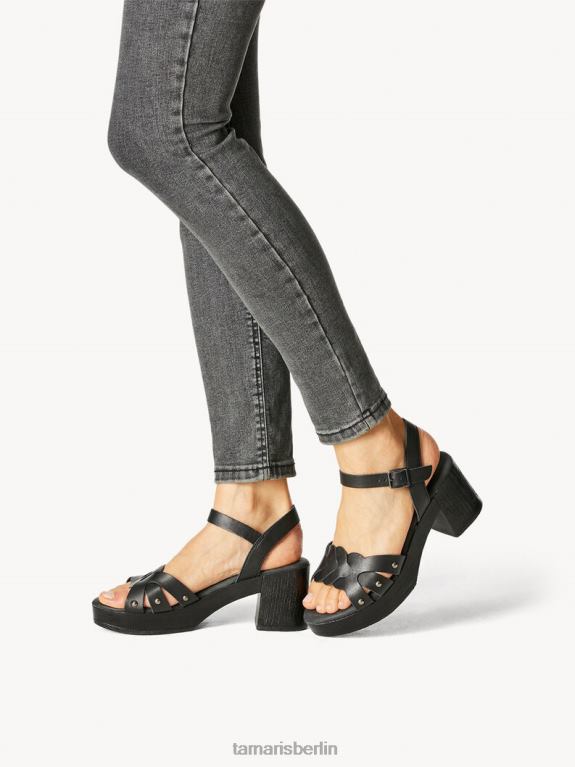 de Tamaris Frauen Sandale aus Leder – Schwarz 0LHV4866 Schuhe