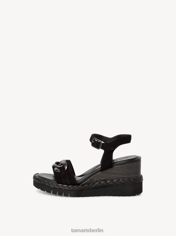 de Tamaris Frauen Sandale aus Leder – Schwarz 0LHV4885 Schuhe