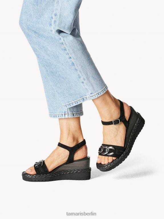 de Tamaris Frauen Sandale aus Leder – Schwarz 0LHV4885 Schuhe