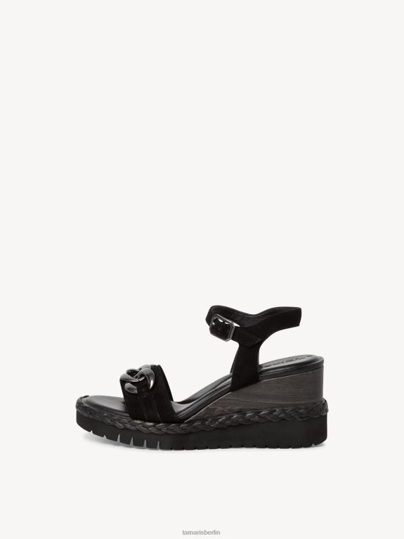 de Tamaris Frauen Sandale aus Leder – Schwarz 0LHV4885 Schuhe