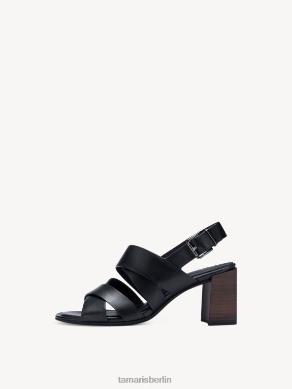 de Tamaris Frauen Sandale aus Leder – Schwarz/Schwarz Uni 0LHV41532 Schuhe