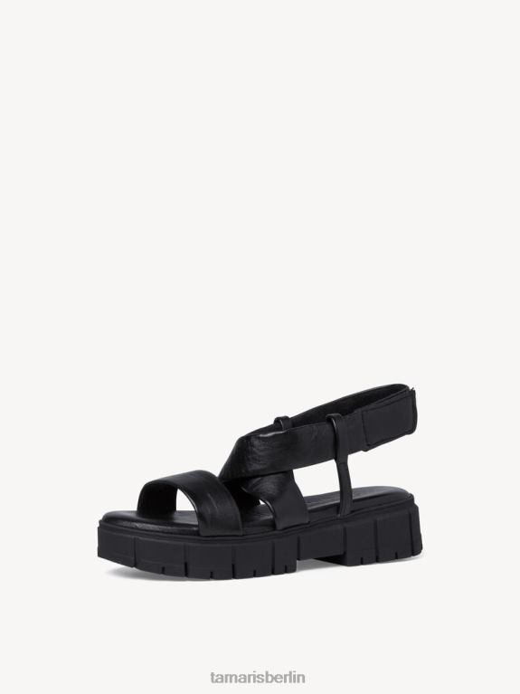 de Tamaris Frauen Sandale aus Leder – Schwarz/Schwarzes Leder 0LHV41776 Schuhe