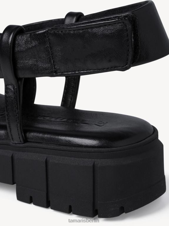 de Tamaris Frauen Sandale aus Leder – Schwarz/Schwarzes Leder 0LHV41776 Schuhe