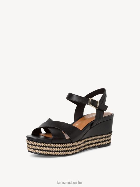 de Tamaris Frauen Sandale aus Leder – Schwarz/Schwarzes Leder 0LHV4184 Schuhe