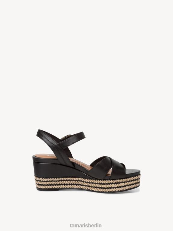 de Tamaris Frauen Sandale aus Leder – Schwarz/Schwarzes Leder 0LHV4184 Schuhe