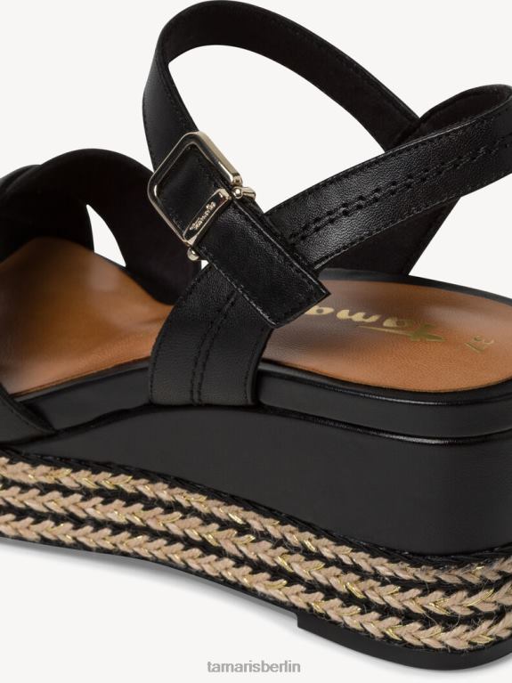 de Tamaris Frauen Sandale aus Leder – Schwarz/Schwarzes Leder 0LHV4184 Schuhe