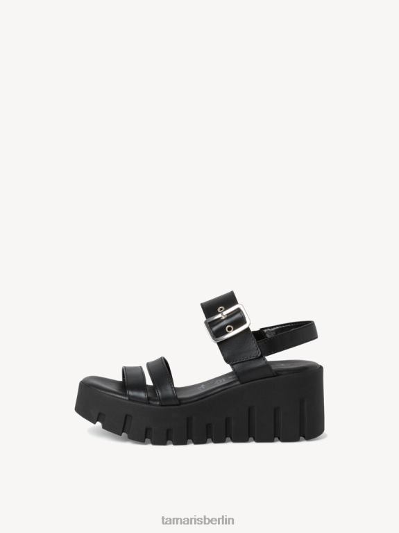 de Tamaris Frauen Sandale aus Leder – Schwarz/Schwarzes Leder 0LHV42148 Schuhe