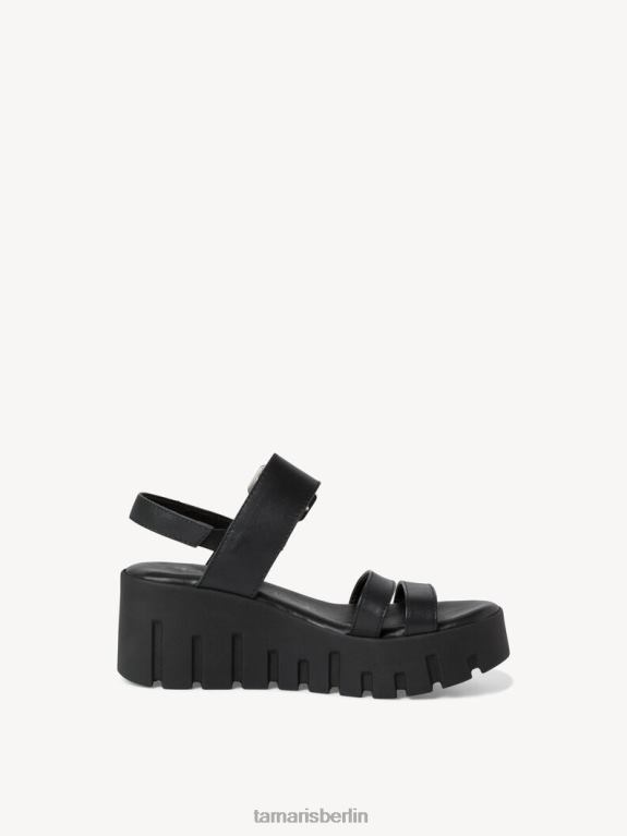 de Tamaris Frauen Sandale aus Leder – Schwarz/Schwarzes Leder 0LHV42148 Schuhe