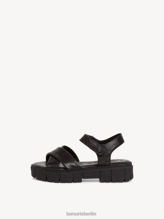 de Tamaris Frauen Sandale aus Leder – Schwarz/Schwarzes Leder 0LHV4441 Schuhe