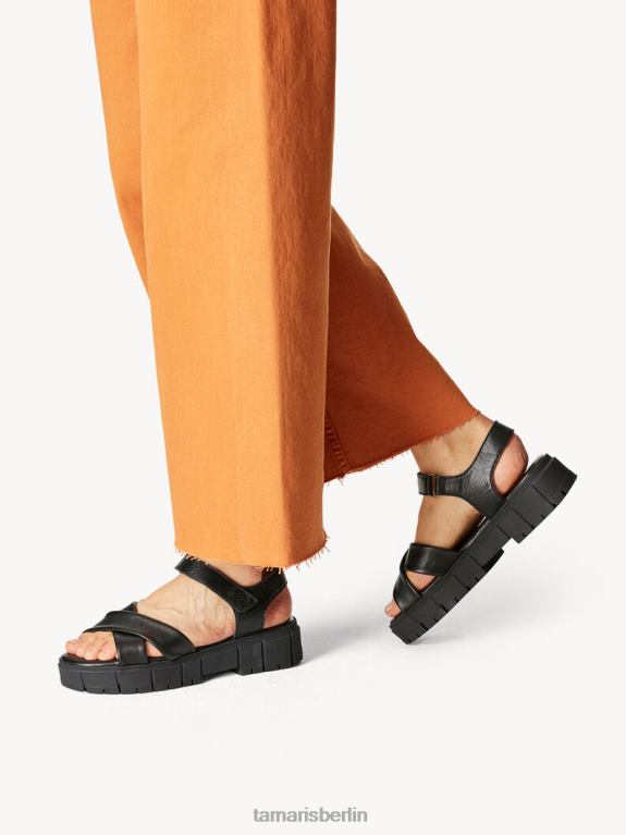 de Tamaris Frauen Sandale aus Leder – Schwarz/Schwarzes Leder 0LHV4441 Schuhe