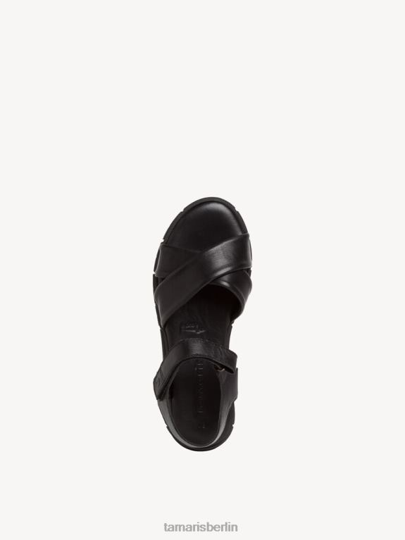de Tamaris Frauen Sandale aus Leder – Schwarz/Schwarzes Leder 0LHV4441 Schuhe