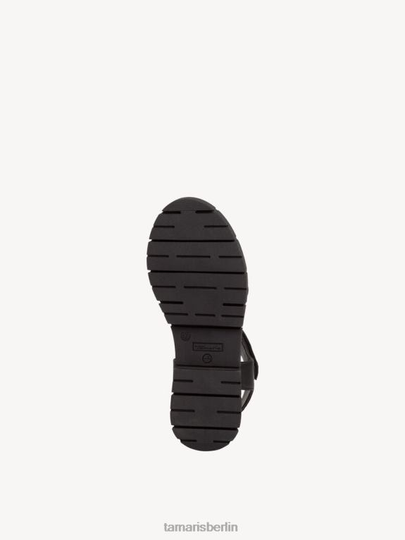 de Tamaris Frauen Sandale aus Leder – Schwarz/Schwarzes Leder 0LHV4441 Schuhe