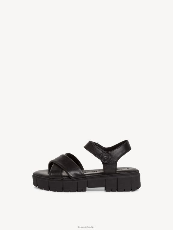 de Tamaris Frauen Sandale aus Leder – Schwarz/Schwarzes Leder 0LHV4441 Schuhe
