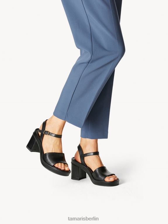 de Tamaris Frauen Sandale aus Leder – Schwarz/Schwarzes Leder 0LHV4820 Schuhe