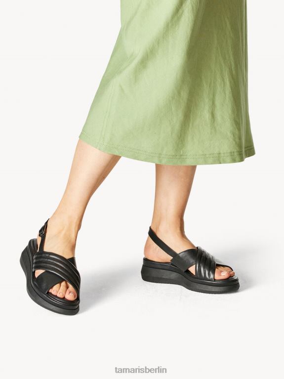 de Tamaris Frauen Sandale aus Leder – Schwarz/Schwarzes Leder 0LHV4876 Schuhe