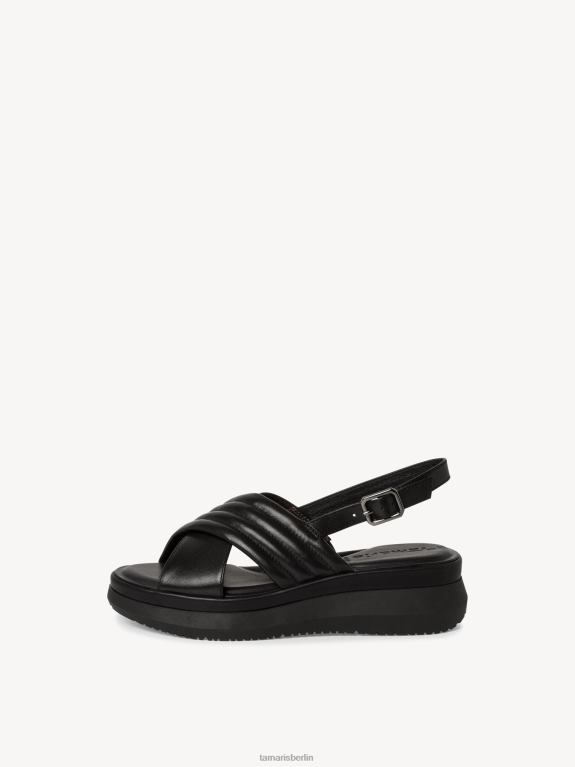 de Tamaris Frauen Sandale aus Leder – Schwarz/Schwarzes Leder 0LHV4876 Schuhe