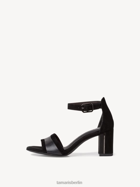 de Tamaris Frauen Sandale aus Leder – Schwarz/schwarzes Wildleder 0LHV41722 Schuhe