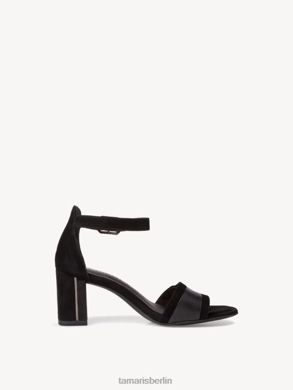 de Tamaris Frauen Sandale aus Leder – Schwarz/schwarzes Wildleder 0LHV41722 Schuhe