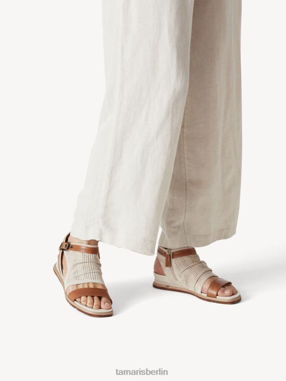de Tamaris Frauen Sandale aus Leder – Weiß/Elfenbein 0LHV41652 Schuhe
