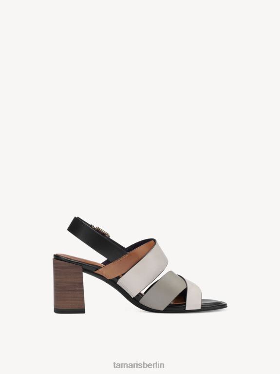 de Tamaris Frauen Sandale aus Leder – beige/elfenbeinfarbener Kamm 0LHV41484 Schuhe