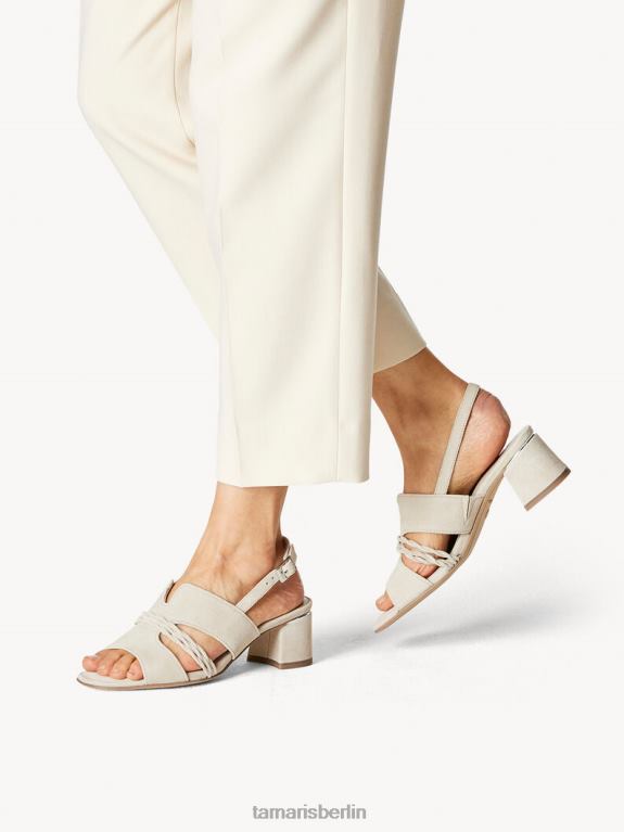 de Tamaris Frauen Sandale aus Leder – beige/taupefarbenes Wildleder 0LHV41604 Schuhe