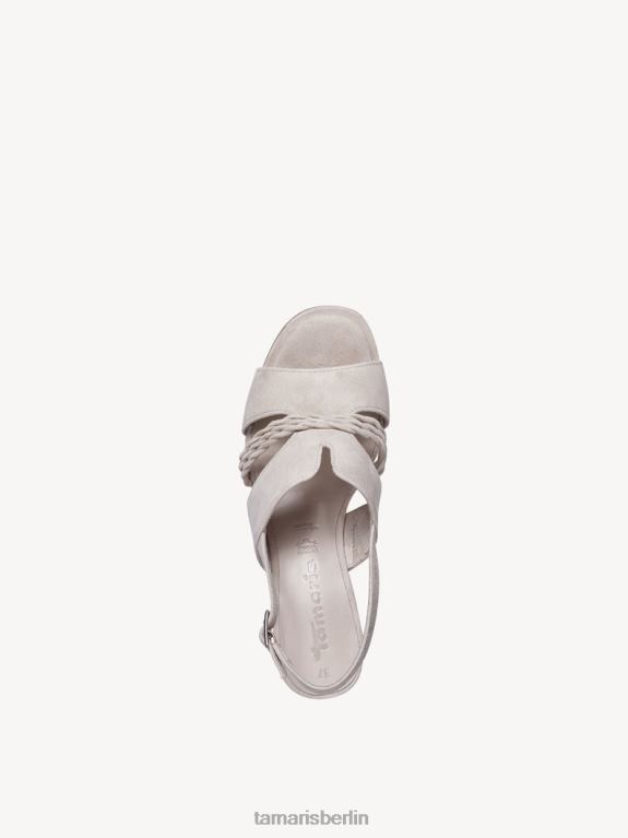 de Tamaris Frauen Sandale aus Leder – beige/taupefarbenes Wildleder 0LHV41604 Schuhe