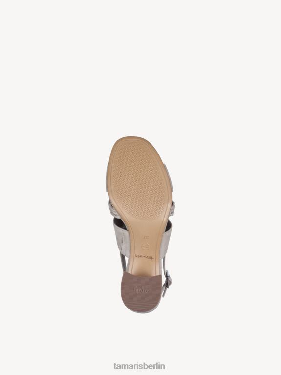 de Tamaris Frauen Sandale aus Leder – beige/taupefarbenes Wildleder 0LHV41604 Schuhe