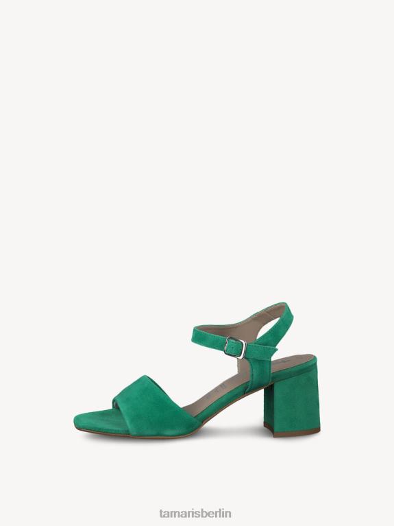 de Tamaris Frauen Sandale aus Leder – grün/grünes Wildleder 0LHV41355 Schuhe