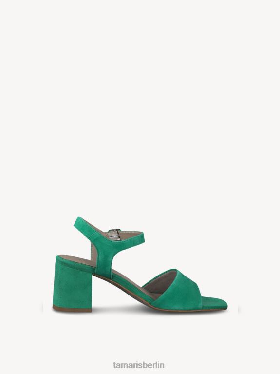 de Tamaris Frauen Sandale aus Leder – grün/grünes Wildleder 0LHV41355 Schuhe