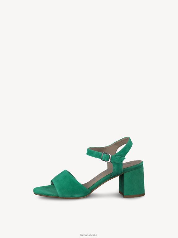 de Tamaris Frauen Sandale aus Leder – grün/grünes Wildleder 0LHV41355 Schuhe