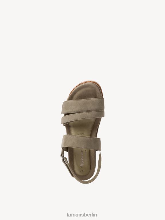 de Tamaris Frauen Sandale aus Leder – grünes/smaragdgrünes Wildleder 0LHV41160 Schuhe