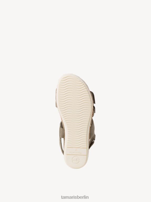 de Tamaris Frauen Sandale aus Leder – grünes/smaragdgrünes Wildleder 0LHV41160 Schuhe