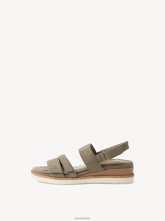 de Tamaris Frauen Sandale aus Leder – grünes/smaragdgrünes Wildleder 0LHV41160 Schuhe