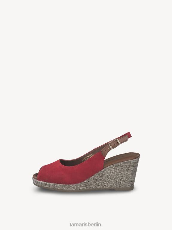 de Tamaris Frauen Sandale aus Leder – rot 0LHV4169 Schuhe