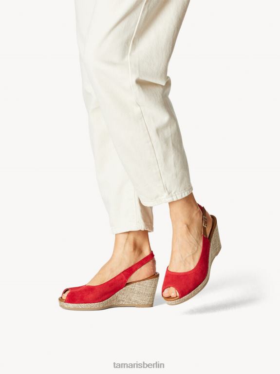 de Tamaris Frauen Sandale aus Leder – rot 0LHV4169 Schuhe