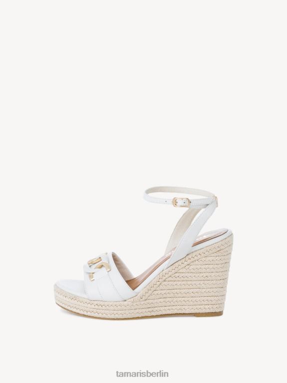de Tamaris Frauen Sandale aus Leder – weiß 0LHV42342 Schuhe