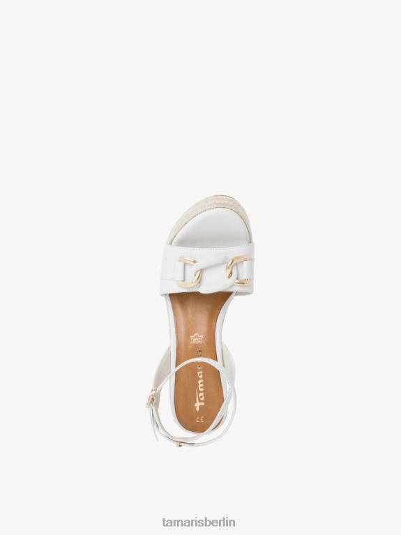 de Tamaris Frauen Sandale aus Leder – weiß 0LHV42342 Schuhe