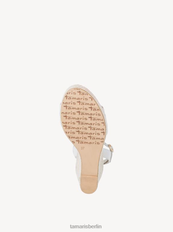 de Tamaris Frauen Sandale aus Leder – weiß 0LHV42342 Schuhe