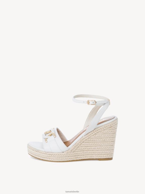 de Tamaris Frauen Sandale aus Leder – weiß 0LHV42342 Schuhe