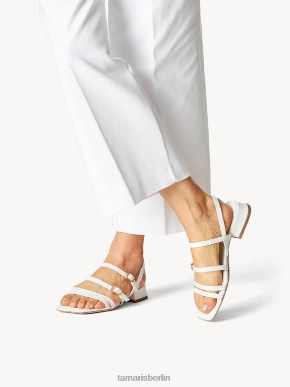 de Tamaris Frauen Sandale aus Leder – weiß 0LHV4442 Schuhe